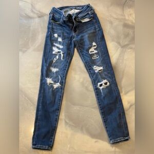 Amercian Eagle Distressed Blue Women's Jeans size 00 Short